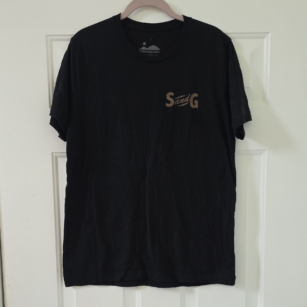 Seaweed And Gravel Black T-Shirt